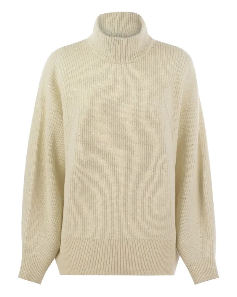 Brunello Cucinelli Klassischer Kaschmirpullover - Nude Nude