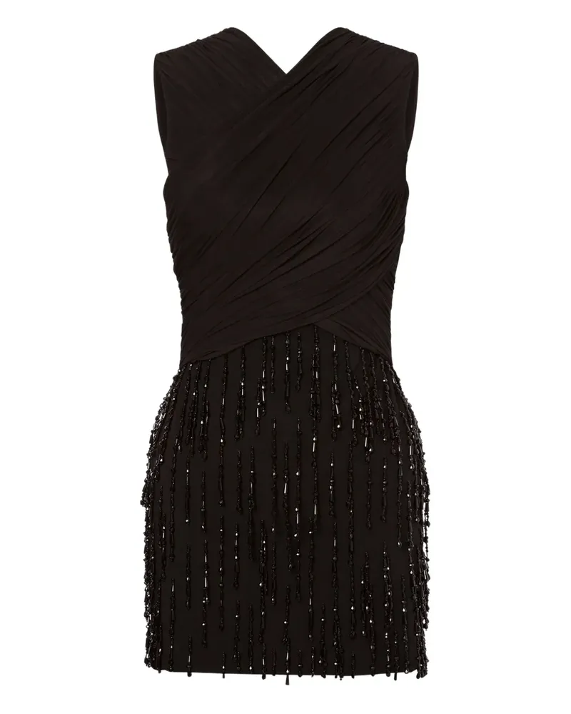 Alberta Ferretti Minikleid aus Wollgemisch - Schwarz Schwarz