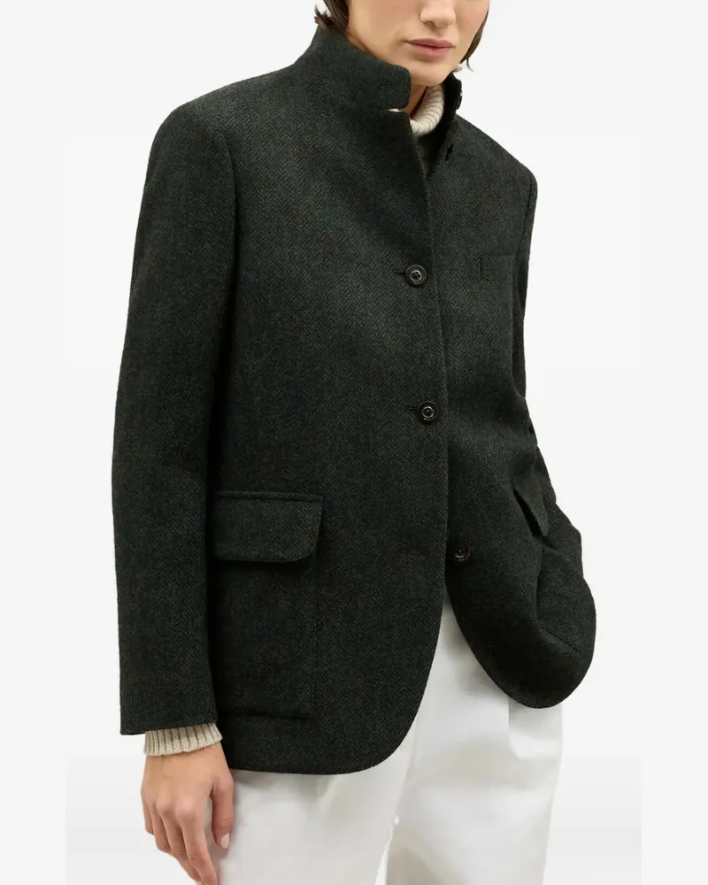 Boglioli herringbone patch-pocket coat - Grün Grün