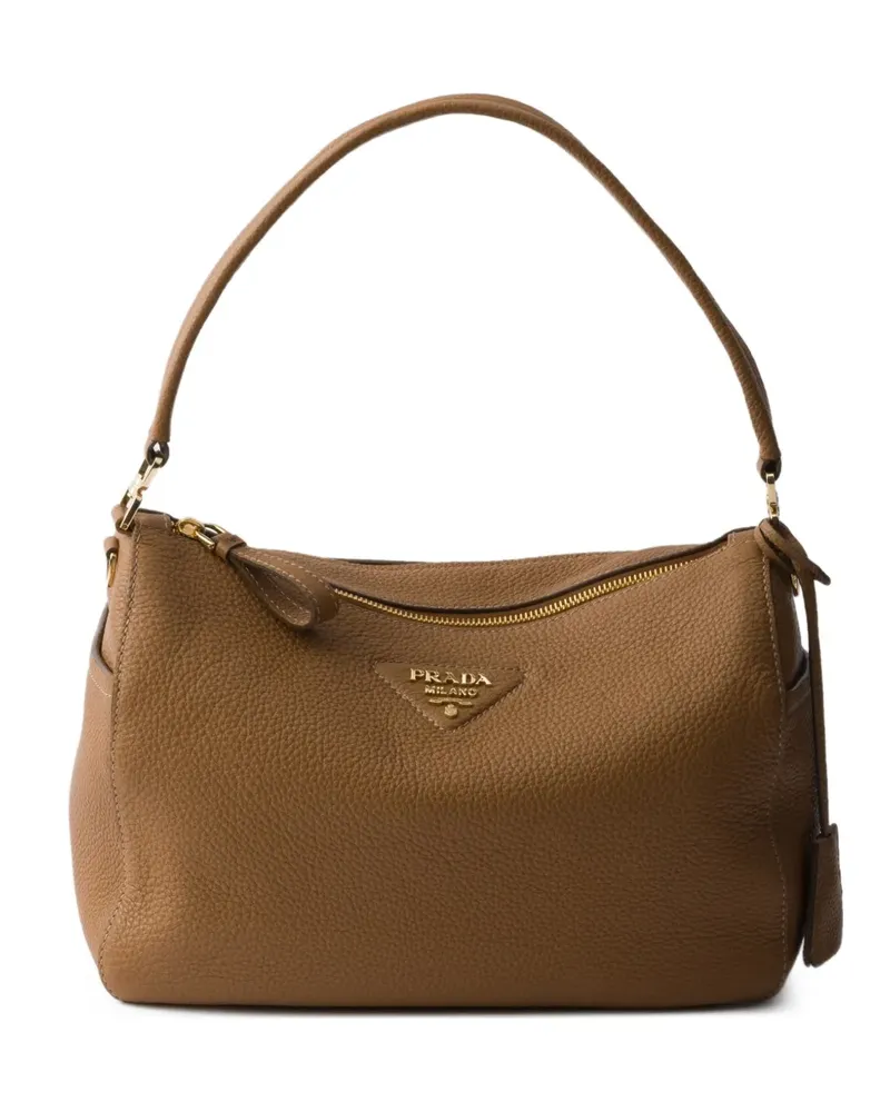 Prada Schultertasche aus Leder - Braun Braun