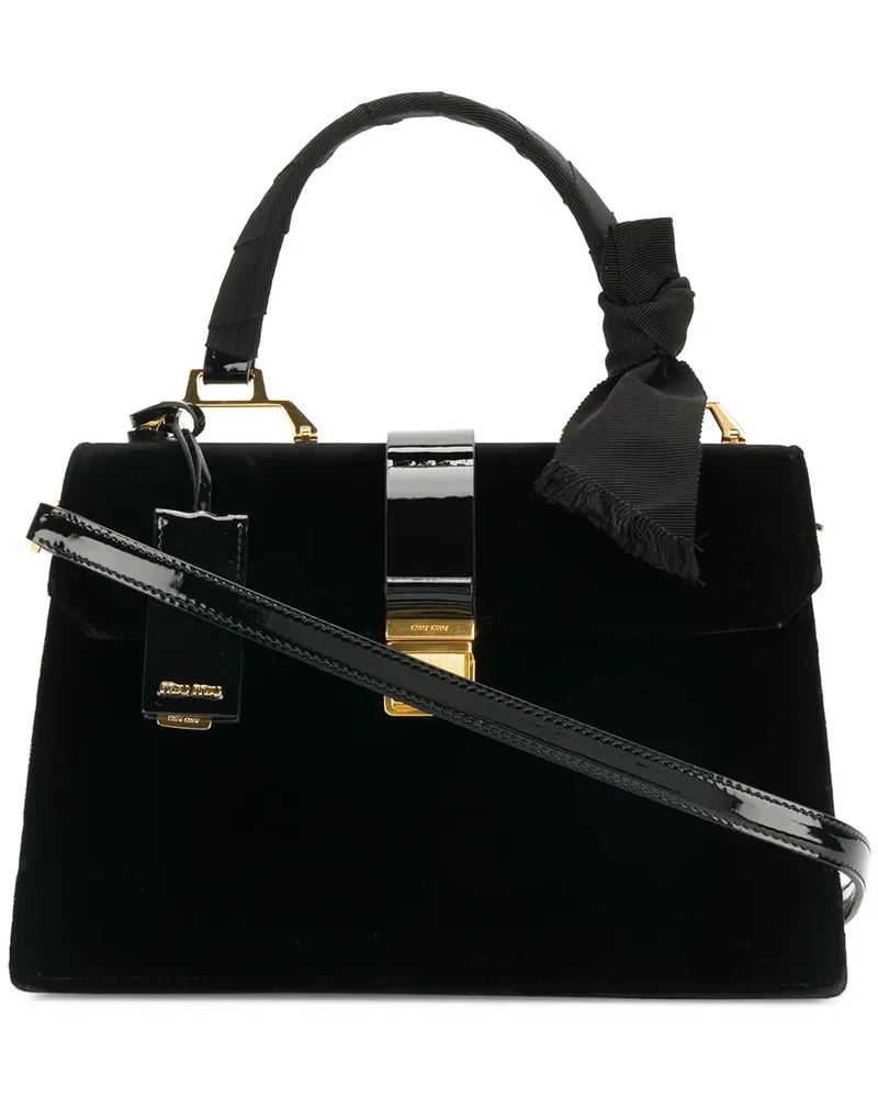 Miu Miu Handtasche mit kontrastierenden Einsätzen - Schwarz Schwarz