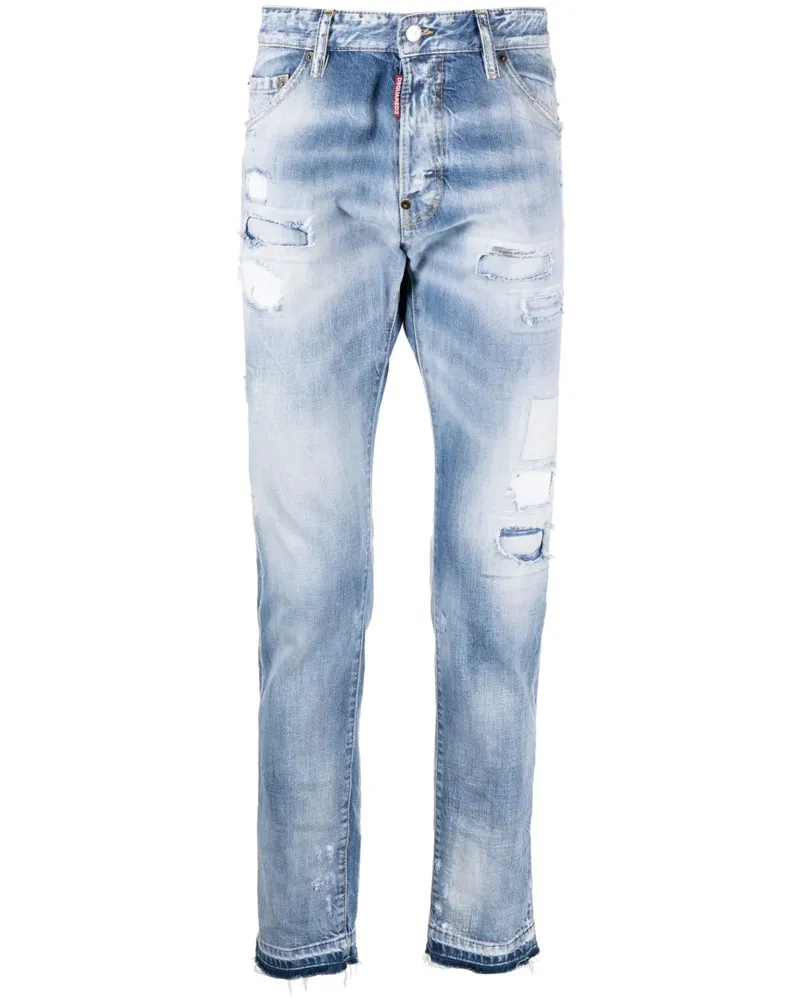 Dsquared2 Jeans in Distressed-Optik - Blau Blau