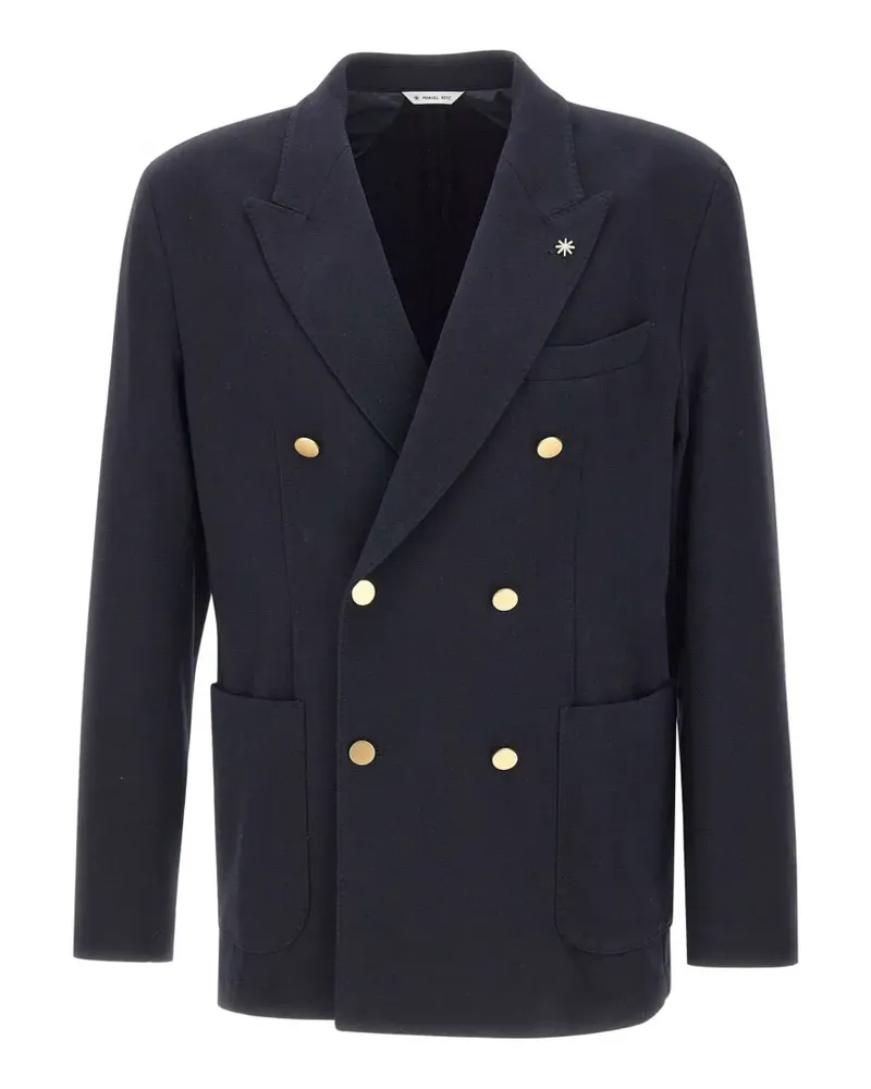 Manuel Ritz double-breasted blazer - Blau Blau