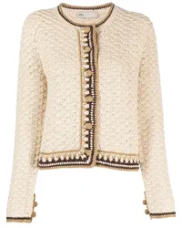 Tory Burch Cardigan mit rundem Ausschnitt Nude