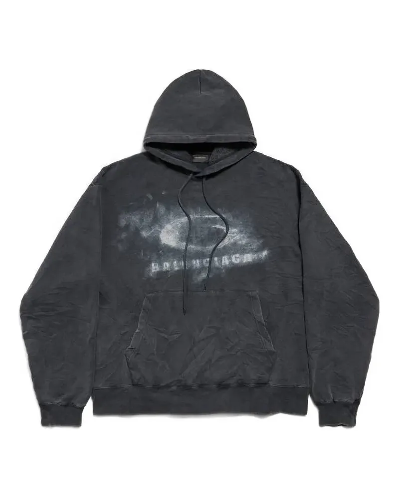 Balenciaga Hoodie mit Logo - Grau Grau