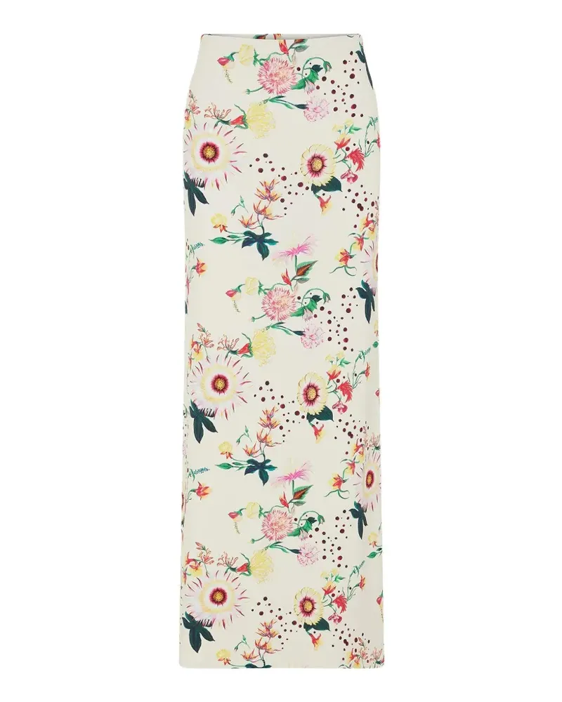Paco Rabanne floral maxi skirt - Nude Nude