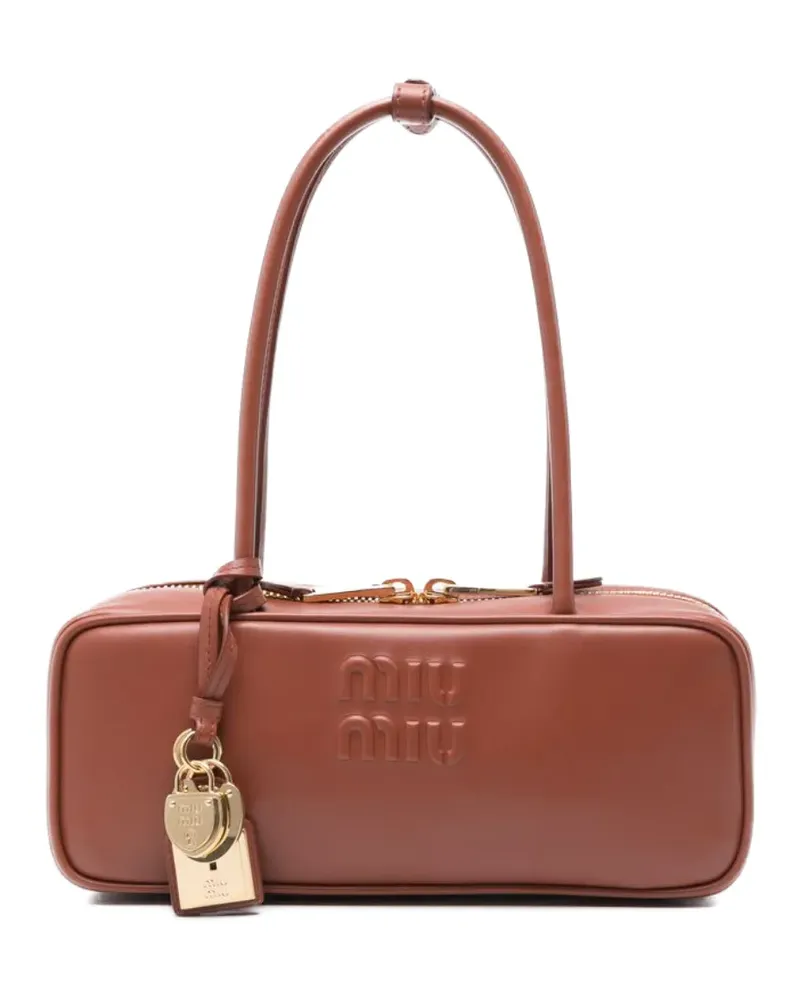 Miu Miu Beau Tote Bag aus Leder - Braun Braun