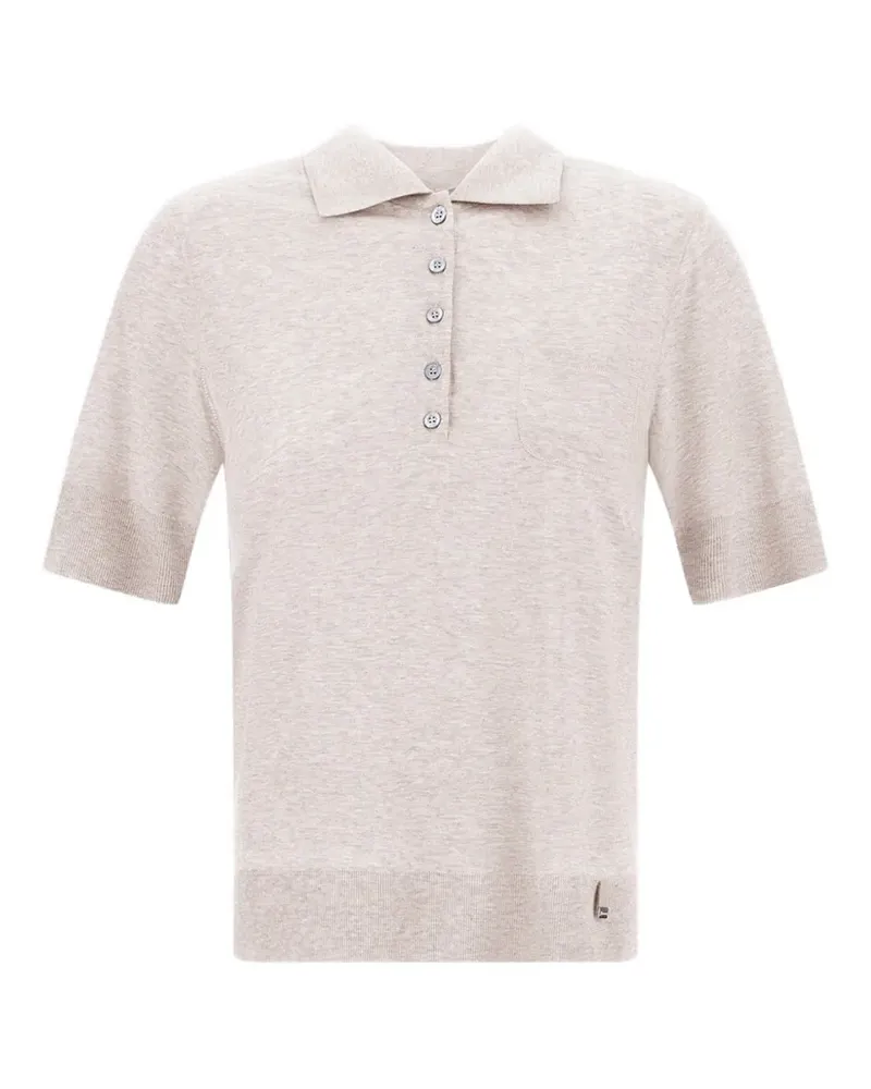 Herno knit polo shirt - Nude Nude