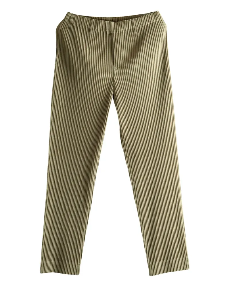 Issey Miyake Straight-Leg-Hose mit Falten - Grau Grau