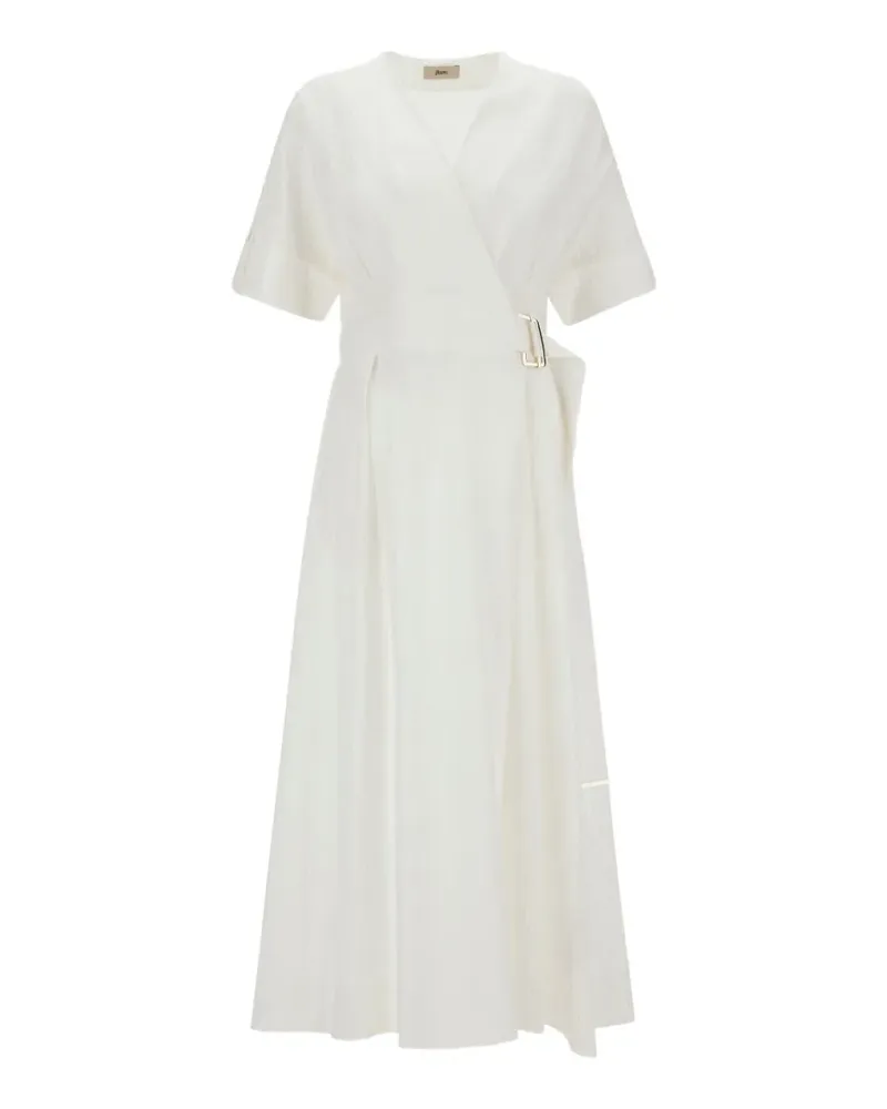 Herno Wickelkleid mit V-Ausschnitt - Weiß Weiß