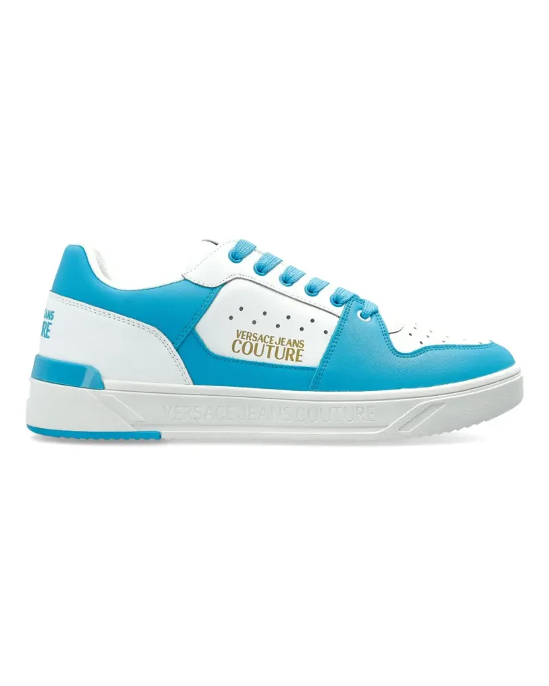 Versace Jeans leather logo sneakers - Blau Blau