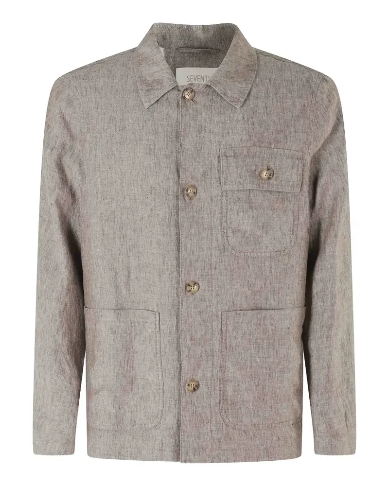 Seventy button-up pocket-detail jacket - Nude Nude