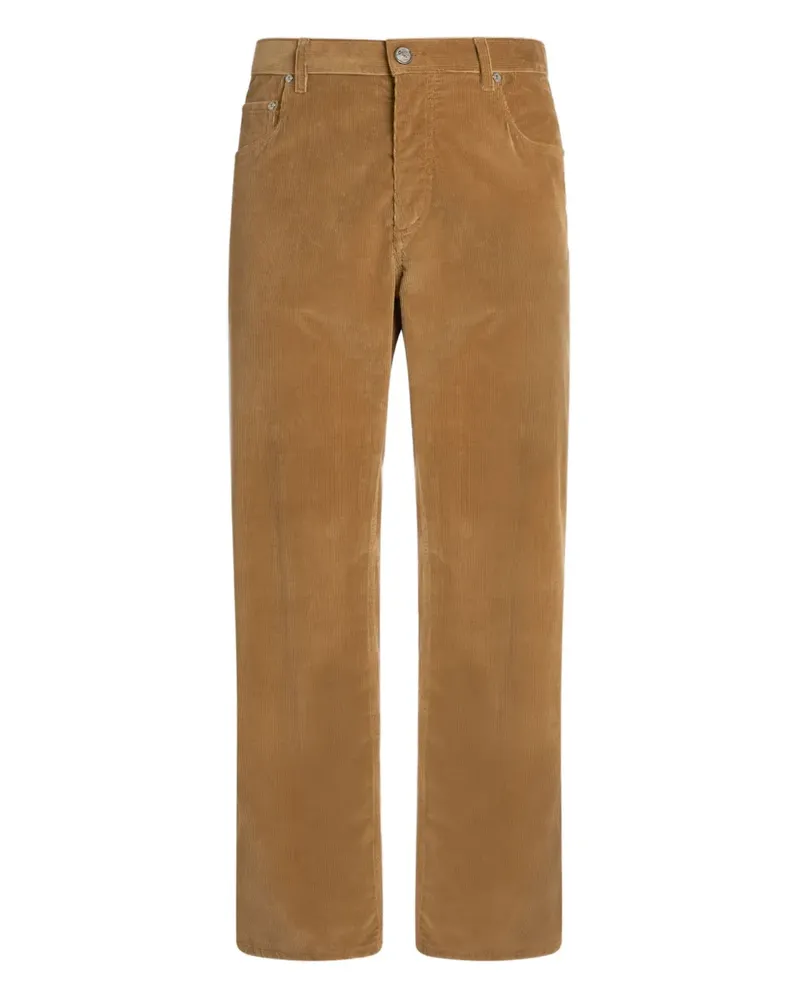 Etro Straight-Leg-Hose aus Cord - Gelb Gelb