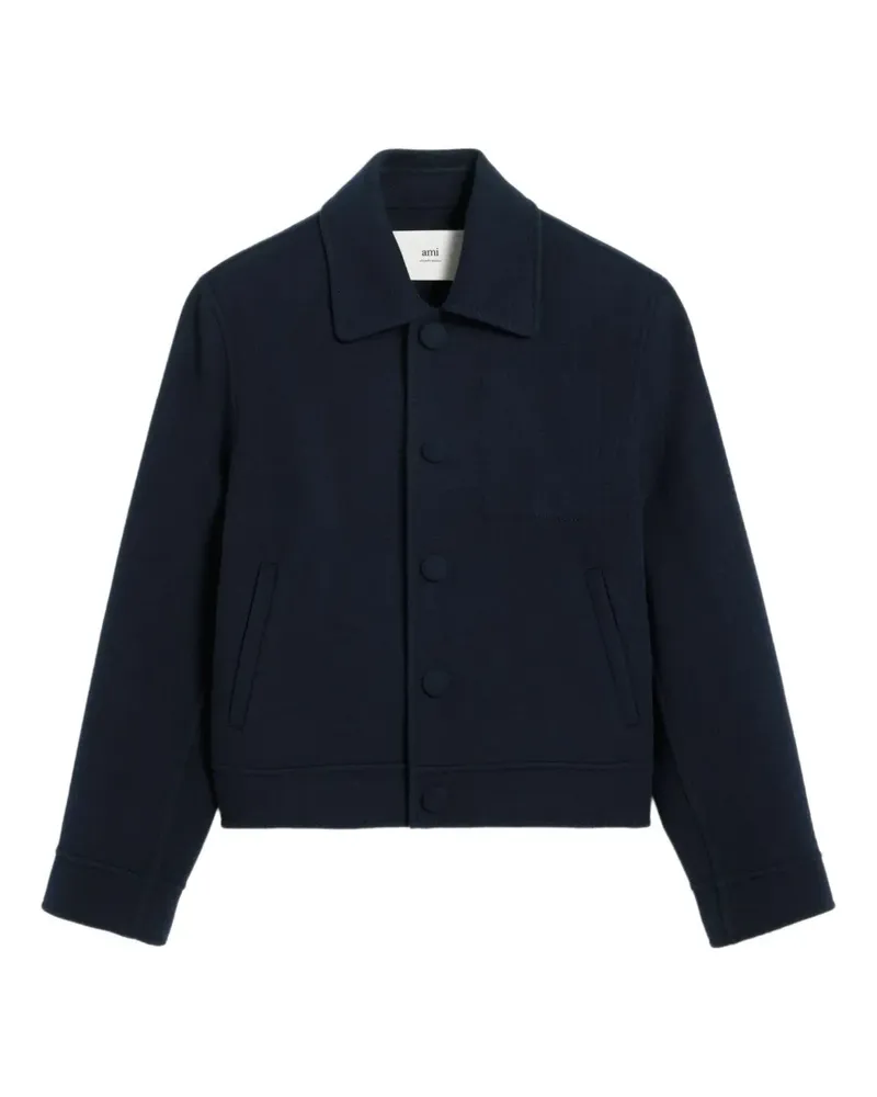 AMI Paris Einreihige Ami de Coeur Jacke - Blau Blau