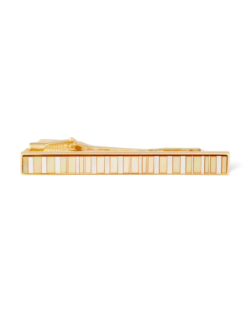 Paul Smith striped tie clip - Gold Gold