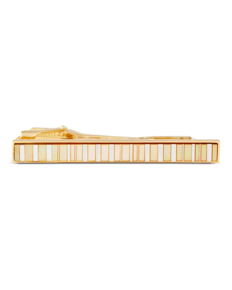 Paul Smith striped tie clip - Gold Gold