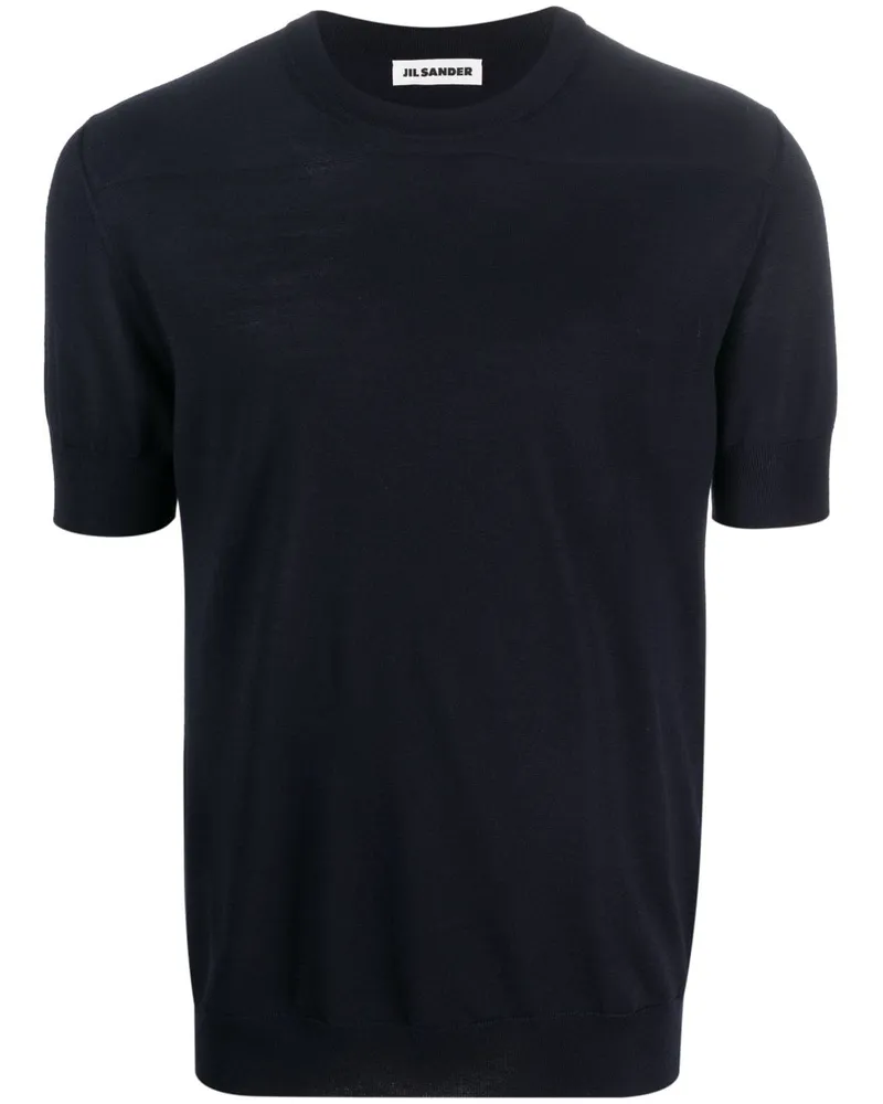 Jil Sander T-Shirt aus Wolle - Blau Blau