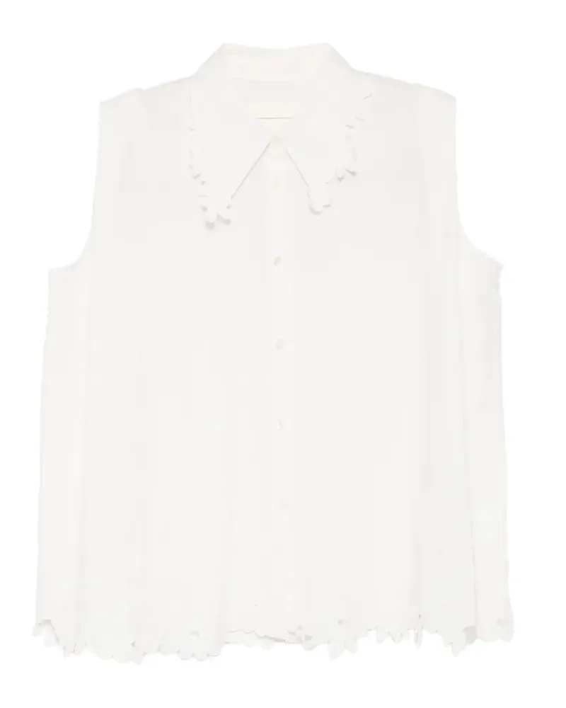 JNBY embroidered sleeveless shirt - Weiß Weiß