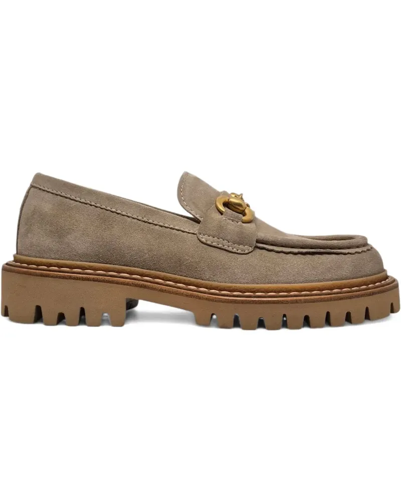 Henderson 35mm suede loafers - Nude Nude