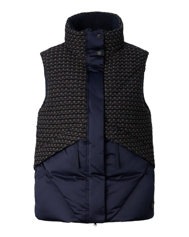 Bogner Netty Daunenweste mit Tweed-Einsatz - Blau Blau