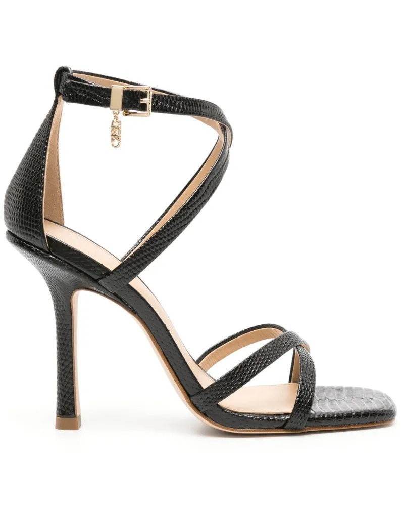 Michael Kors Sandalen mit Eidechsen-Struktur 105mm - Schwarz Schwarz