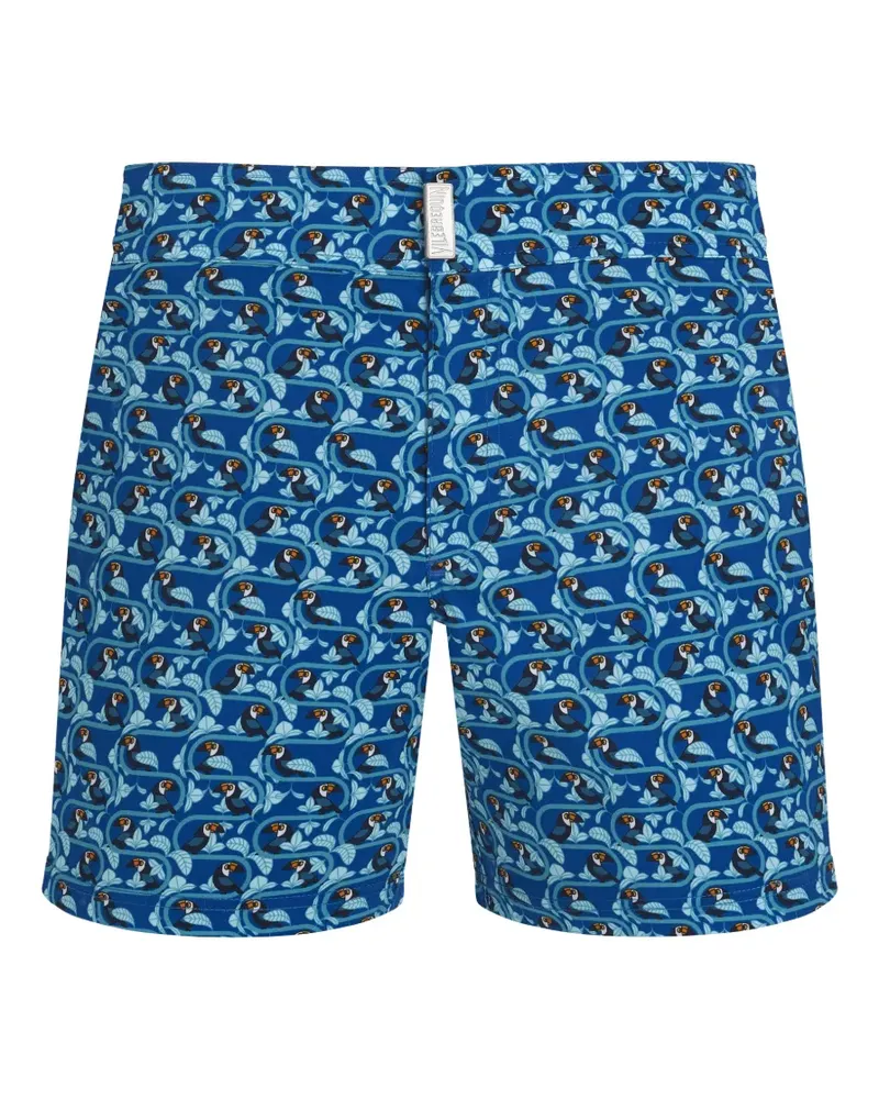 Vilebrequin Badeshorts mit Toucana-Print - Blau Blau