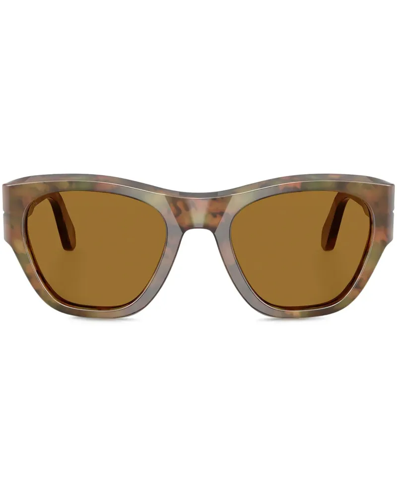 Persol Sonnenbrille mit eckigem Gestell - Braun Braun