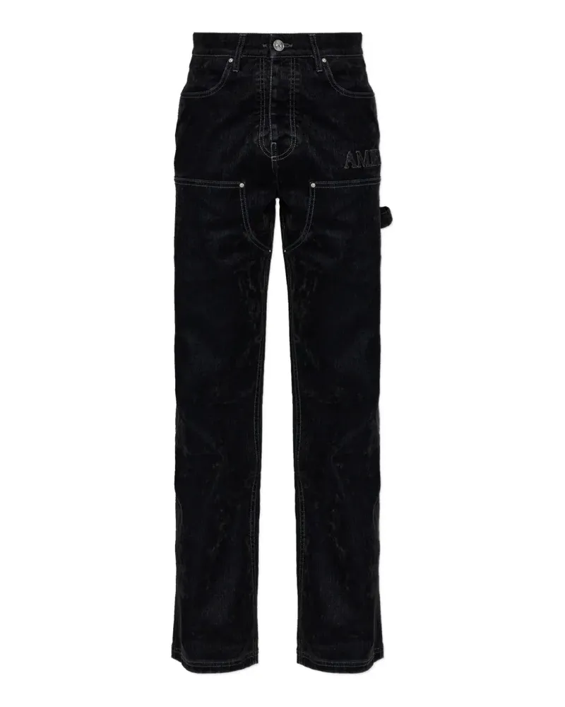 Amiri logo-embroidered carpenter jeans - Schwarz Schwarz