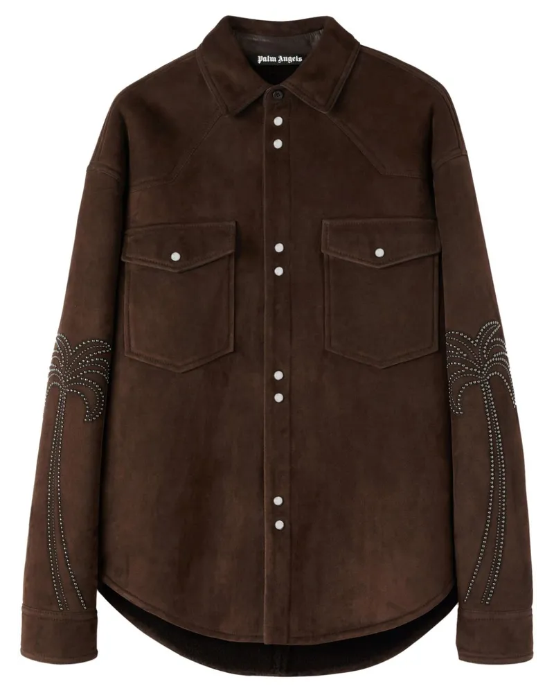 Palm Angels Palms Hemd mit Nieten - Braun Braun