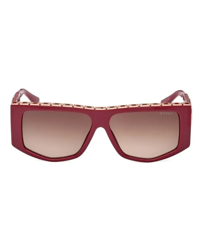 Guess logo-plaque geometric-frame sunglasses - Rot Rot
