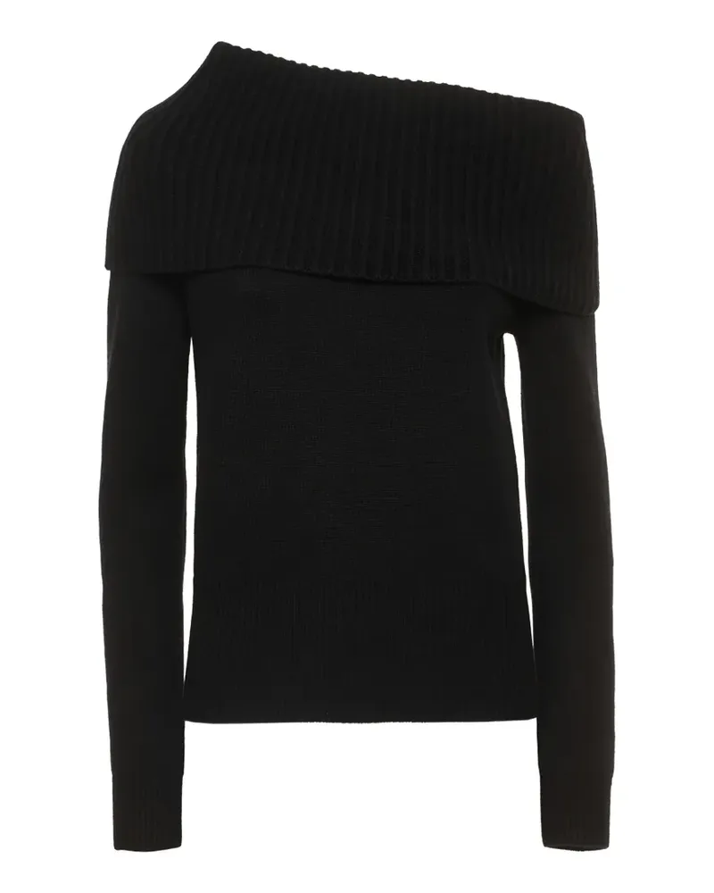 Michael Kors asymmetric-neckline cashmere sweater - Schwarz Schwarz