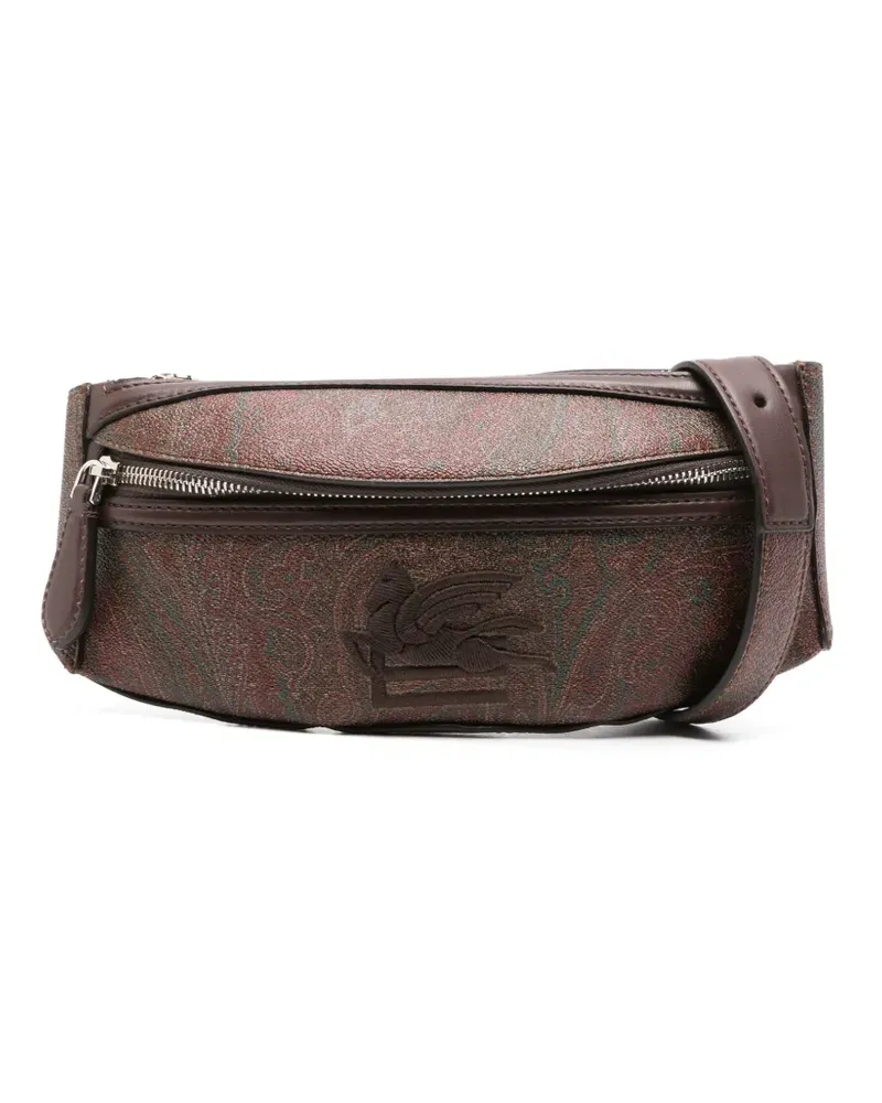 Etro Paisley-Gürteltasche mit Pegaso-Stickerei - Braun Braun