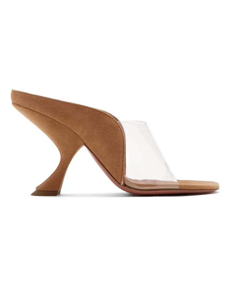 Amina Muaddi Mackenzie Mules mit Absatz 90mm - Weiß Weiß