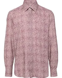 Corneliani Hemd mit geometrischem Print Violett