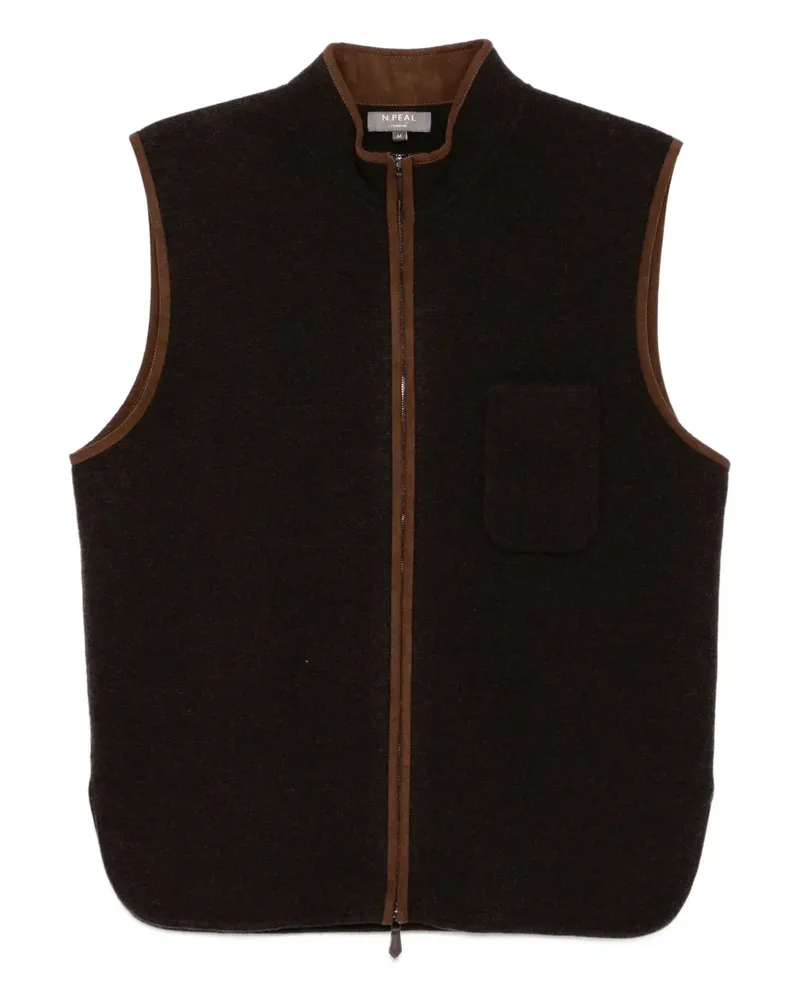N.Peal Shaftesbury Weste - Braun Braun