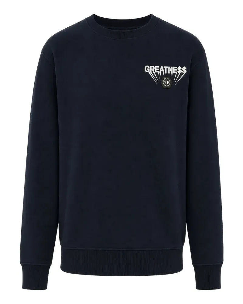Philipp Plein fleece round-neck sweatshirt Greatness - Blau Blau