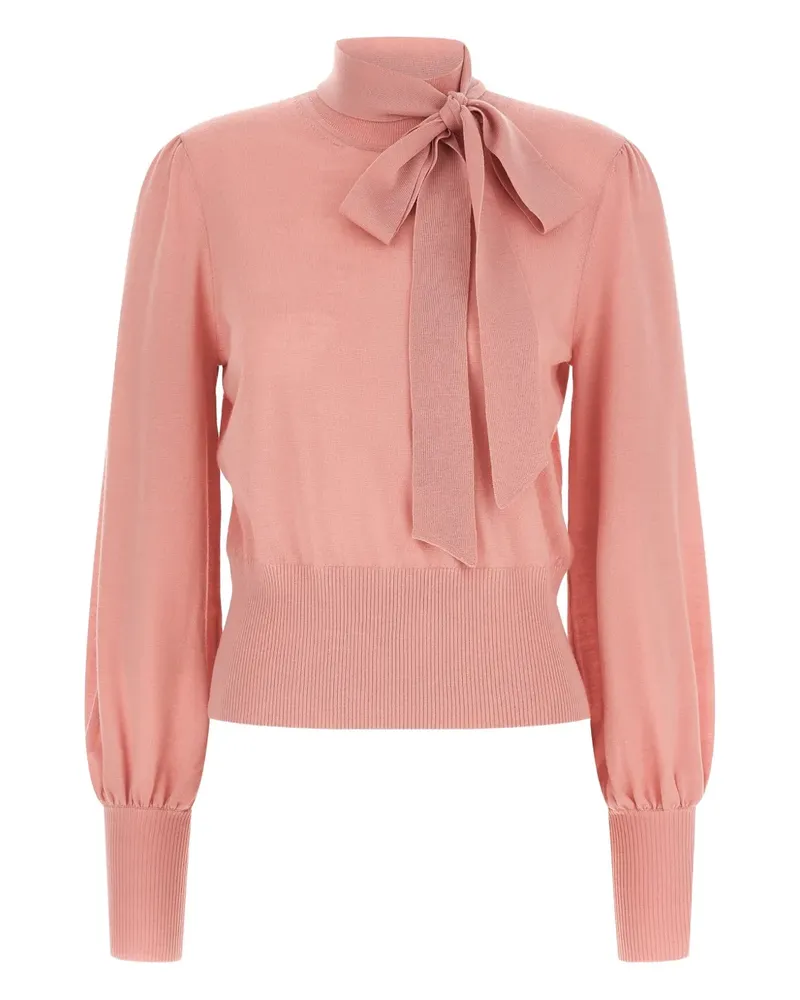 Zimmermann Pullover mit Schleifenkragen - Rosa Rosa