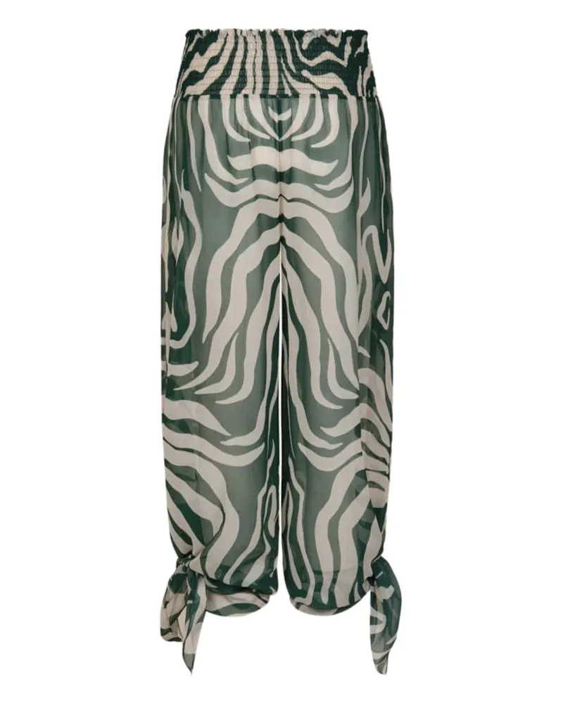Johanna Ortiz In Eternity zebra-stripe trousers - Grün Grün