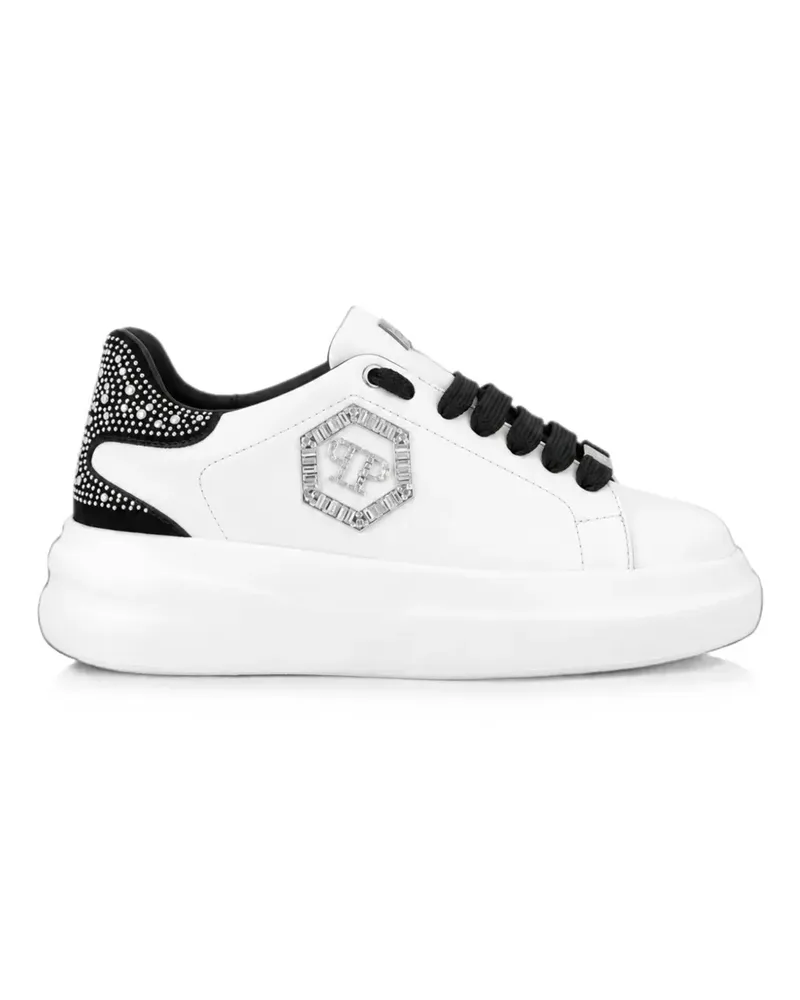 Philipp Plein Megastar Sneakers mit Strass - Weiß Weiß
