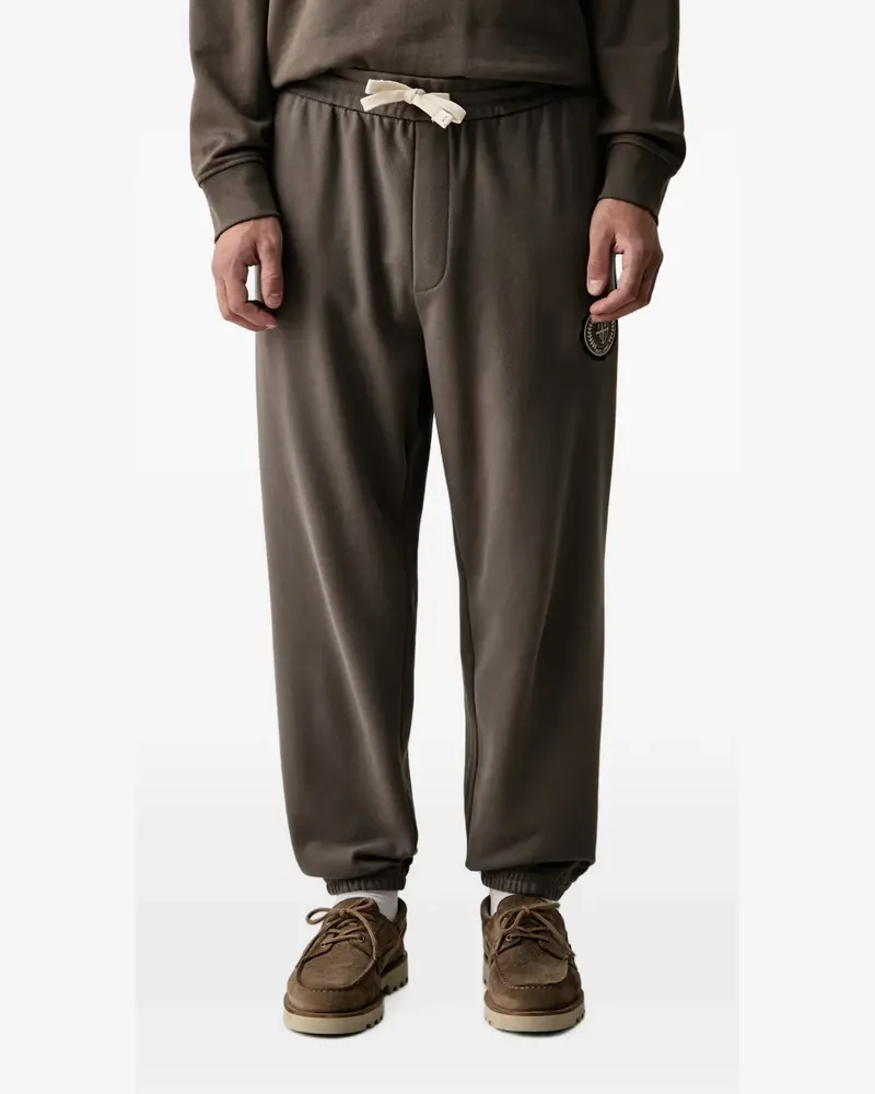 Armani Exchange logo-patch drawstring track pants - Braun Braun