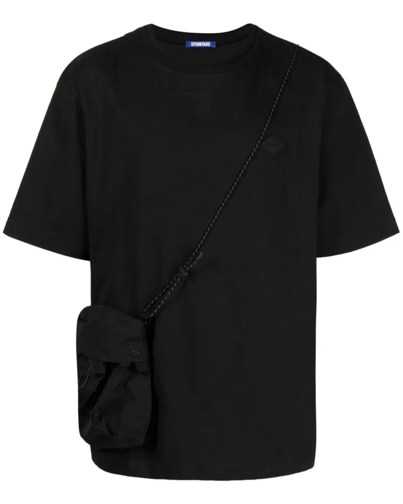 Spoonyard T-Shirt mit Taschenapplikation - Schwarz Schwarz