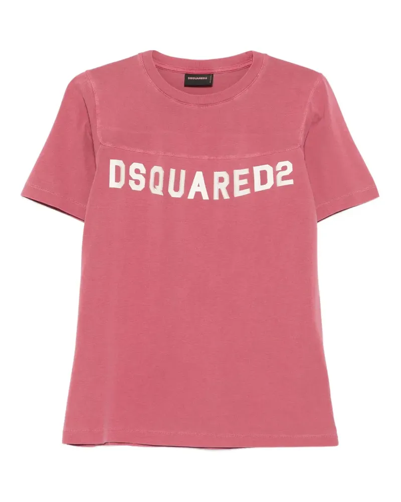 Dsquared2 T-Shirt mit rundem Ausschnitt - Rosa Rosa