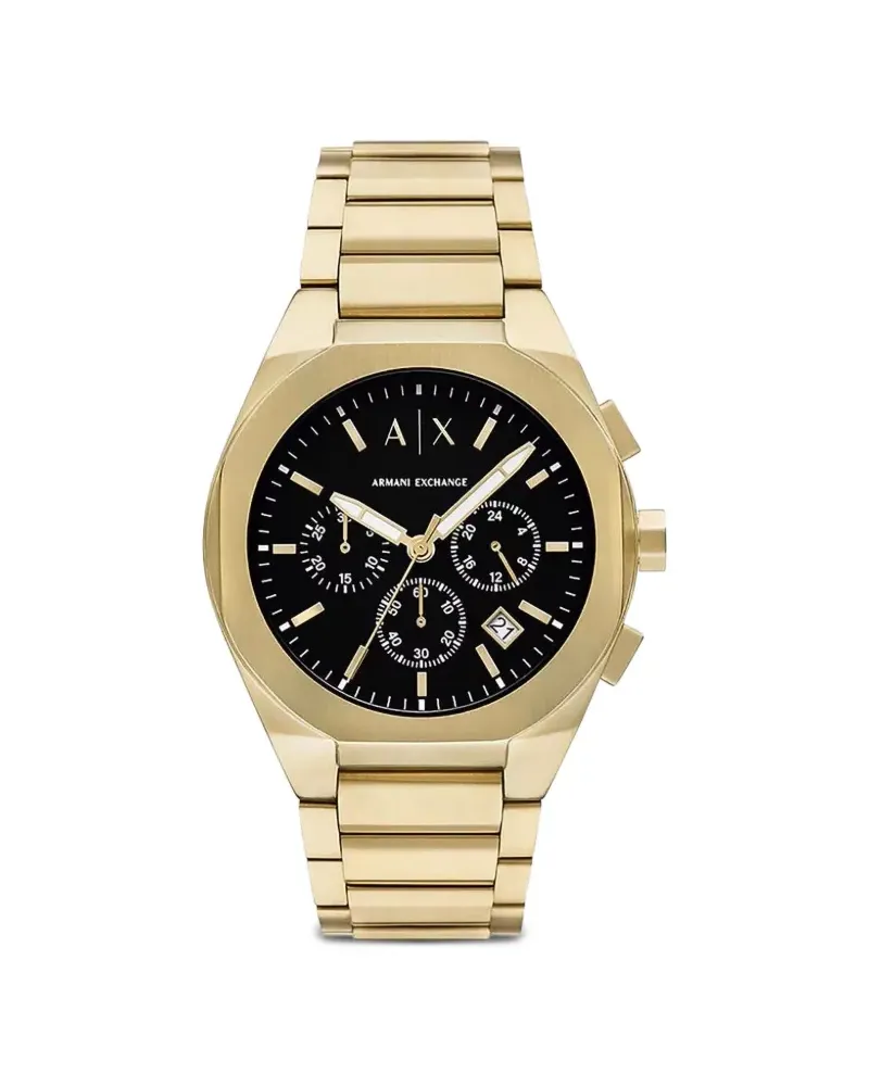 Armani Exchange Runde Armbanduhr 42mm - Schwarz Schwarz