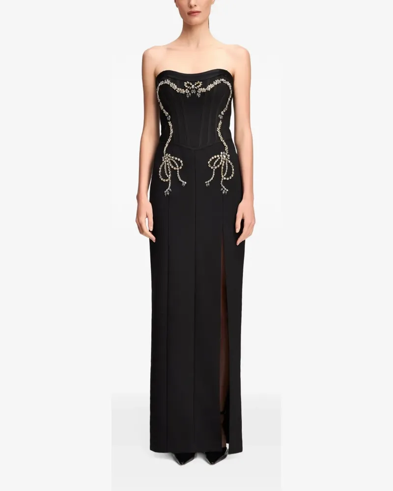 Cinq à Sept Veyenne Maxikleid mit Kristallen - Schwarz Schwarz