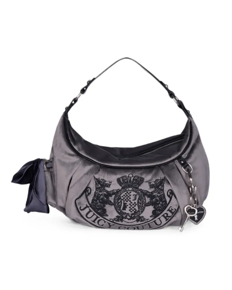 Juicy Couture Strukturierte Crest Schultertasche - Grau Grau