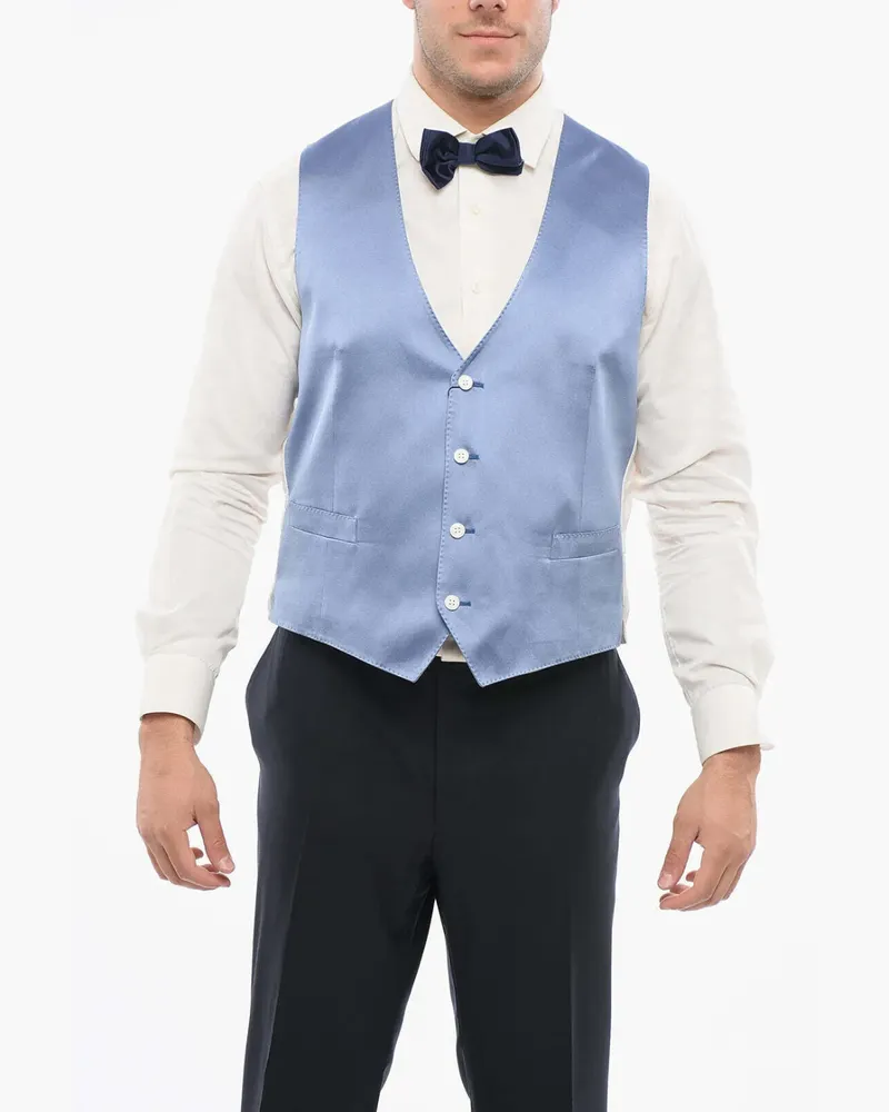 Corneliani welt-pocket waistcoat - Blau Blau