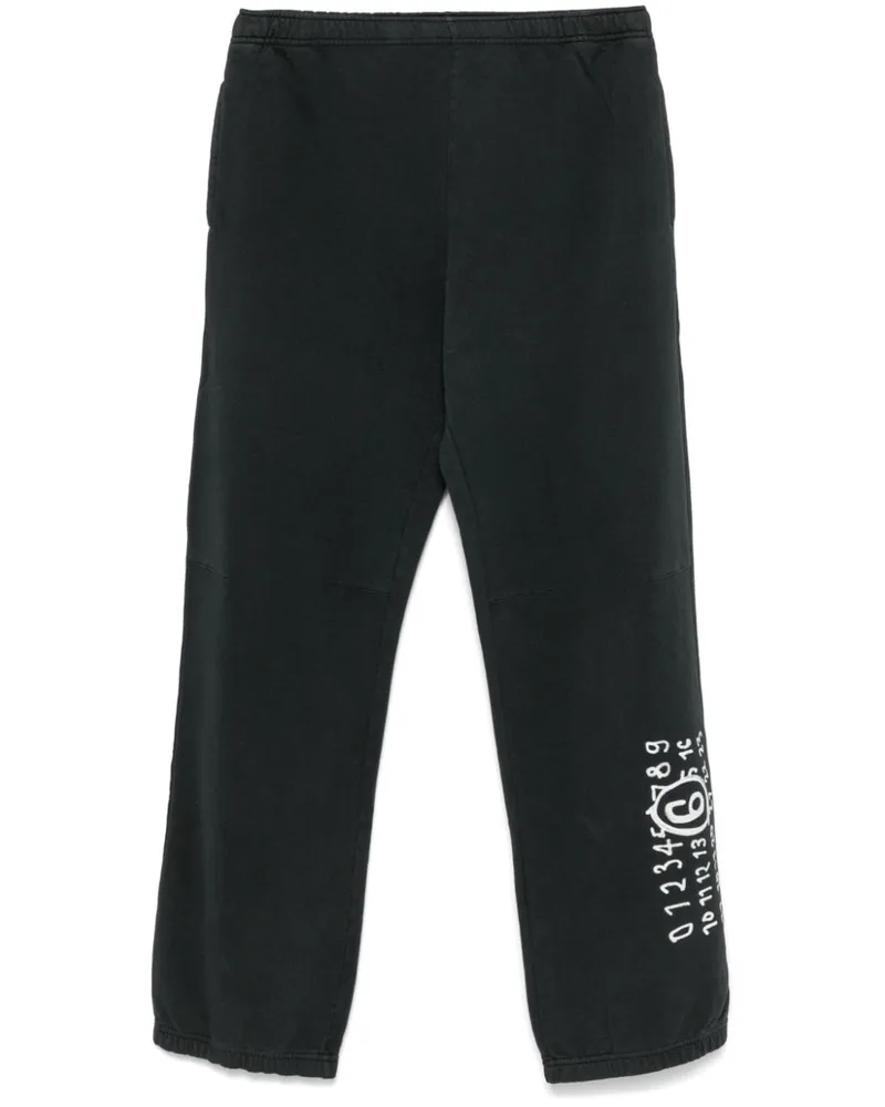 Maison Margiela Jogginghose mit Nummern-Print - Schwarz Schwarz