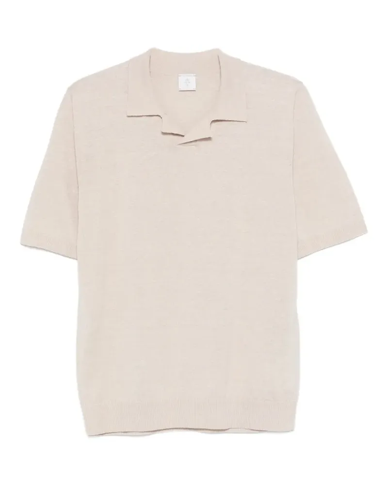 Eleventy short-sleeved polo-neck T-shirt - Nude Nude