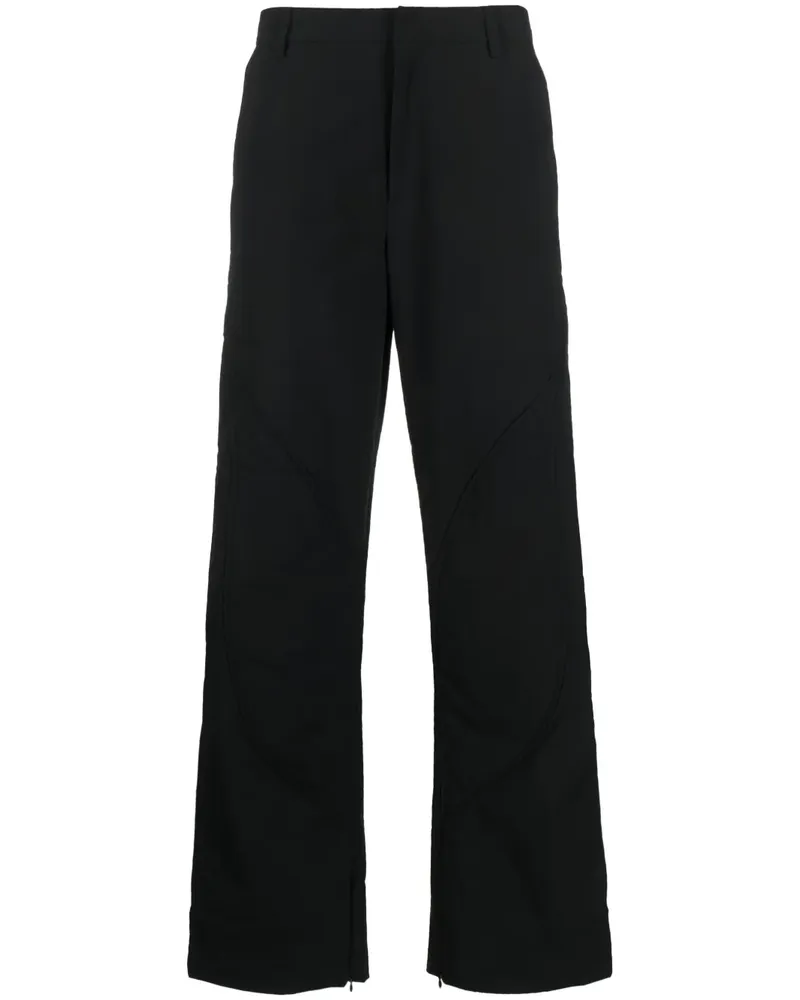 Heliot Emil Halbhohe Hose mit Nieten - Schwarz Schwarz