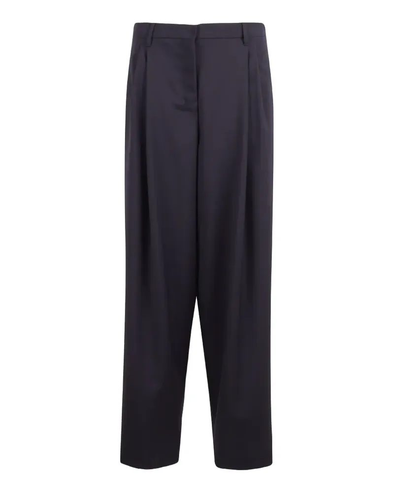 Max Mara Wide-Leg-Hose mit Bundfalten - Violett Violett
